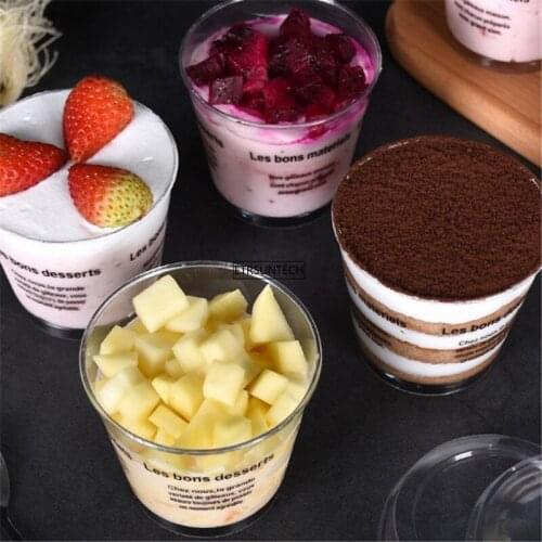 200pcs Cake Food Clear Cup Box Cupcake Boxes Christmas Birthday Wedding Party Candy Gift Packing Tool