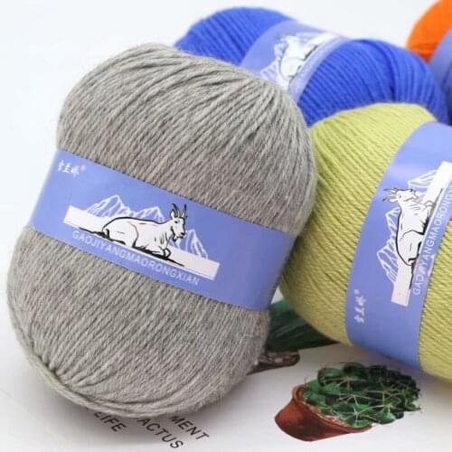 3pcs Wool line Australian wool multi-strand small 4-strand thick baby hand-woven hat scarf coat score color dyed wool