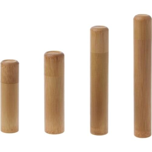 Bamboo Tube Tea Box Airtight Small Container Spices Storage Jar With Lid 4 Size