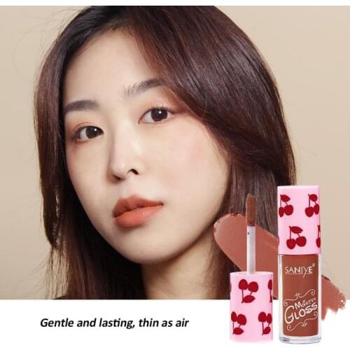 Fruit Velvet Matte Non-stick Lip Glaze Not Easy To Fade Lip Gloss Moisturizing ​Lip Makeup Cosmetic TSLM1