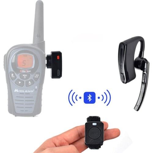 HYS Walkie Talkie Wireless Bluetooth Headset Earpiece for Icom V8 V80 V80E V82 V85 Midland GXT1000VP4 LXT600VP3 GXT1000