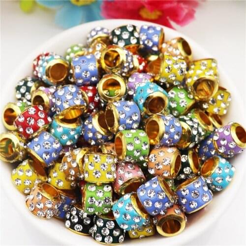 20Pcs/Lot Big Hole Beads Spacer Murano Crystal Glass Charms Women DIY Bracelet Necklace Earrings for Jewelry Making Accessories