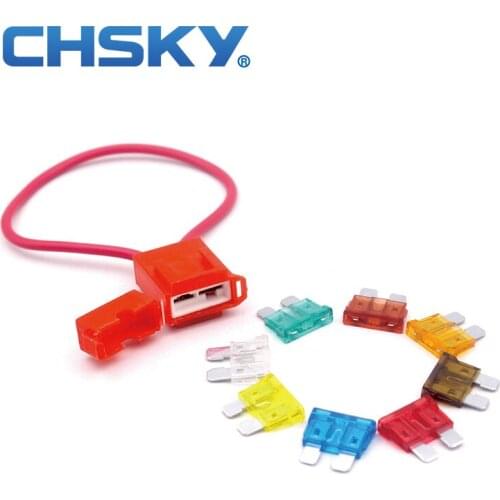 CHSKY 2 Pcs High Temperature Resistance Ceramic Fuse Holder ATO Medium Fuse Fit Accurately Blade Fuse Holder Insert Car Fuse Box