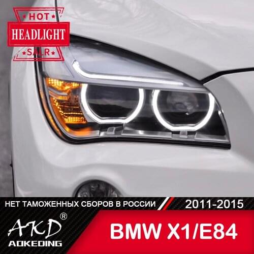 For Car BMW X1 E84 Head Lamp 2012-2015 Car Accessory Fog Lights Day Running Light DRL H7 LED Bi Xenon Bulb BMW X1 E84 Headlights