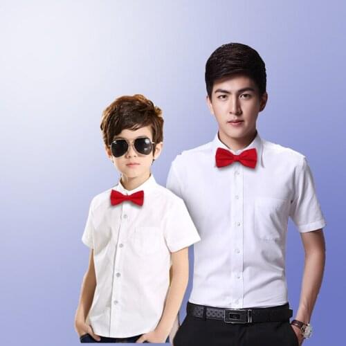 2PCS Red Color Adult Father and Son With Mens Bow Tie Kids Bowtie For Men Bowknot Party TZQZa0012