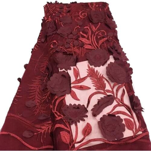 Good quality french lace fabric with stones African lace fabric latest tulle laces fabrics for 5 yards dress material JJH66