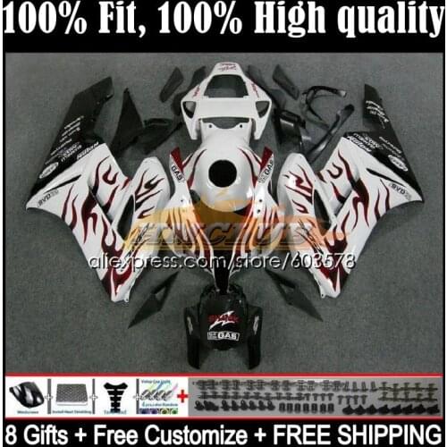 Bodys Injection For HONDA CBR1000 CBR 1000 RR CC 1000CC 50CL.23 CBR1000RR 04 05 CBR 1000RR 2004 2005 OEM Fairings Red flames