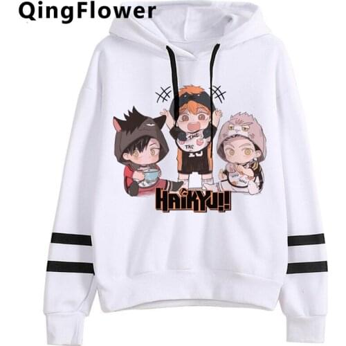 Hot Cartoon Haikyuu Hoodies Men Funny Japanese Anime Streetwear Harajuku Karasuno Fly High Graphic Sweatshirts Unisex Tops Male