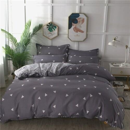 Printed grey queen size Bedding set Duvet Cover bed linen Bedsheet Set Pillowcaes king size bedding set cover bed Simple 2020