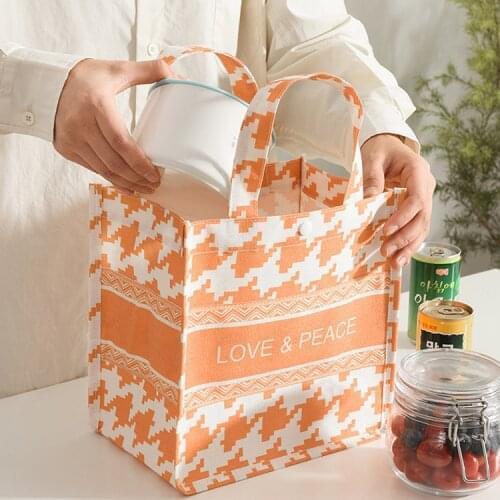 Multipurpose Lunch Bag Office Worker Portable Food Thermal Handbag Hiking Picnic Fruit Drink Dessert Keep Fresh Pouch Accessorie