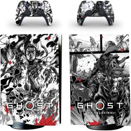 Ghost of Tsushima PS5 Digital Edition Skin Sticker Decal Cover for PlayStation 5 Console and Controllers PS5 Skin Sticker Vinyl