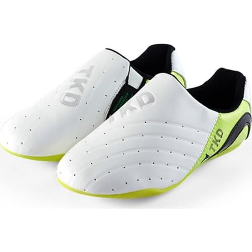 Taekwondo Shoes White Man Women Taekwondo Sport Boxing Karate Shoes Sneakers Kids Training Shoe Leather Flat
