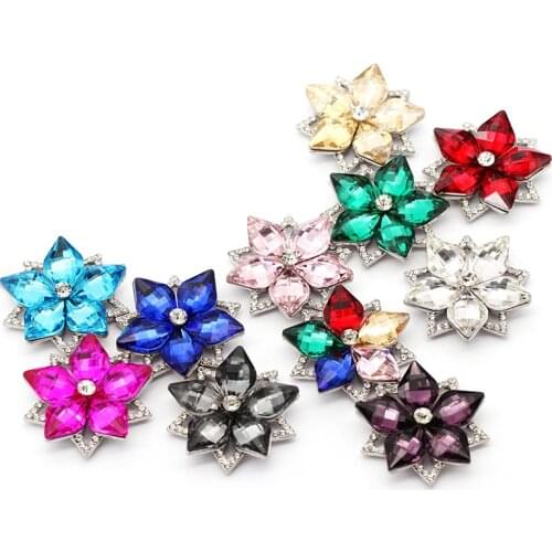 Pipatian Star Accessory Rhinestone Crystal Multi Color Metal Alloy Earring Components Jewelry Beads Diy Bracelet Brooch Making