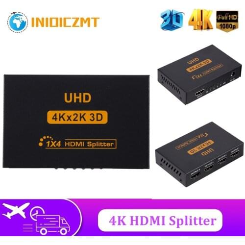 4K 1 in 4 HDMI Splitter Full HD 1080P Video HDMI Switch Switcher 1 in 4 out HDMI Amplifier Dual Display For HDTV DVD PS3 Xbox