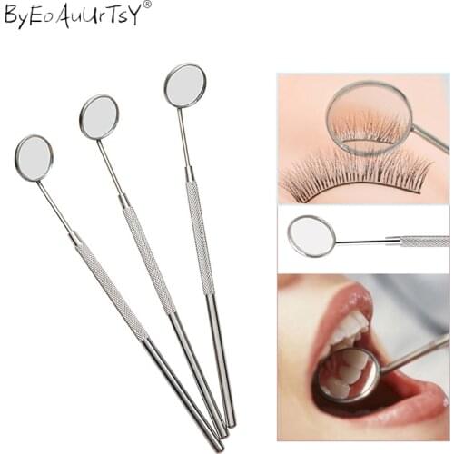 Dental Mouth Mirror Multifunction Checking Eyelash Extension Tool Stainless Steel Dental Inspection Mirror Teeth Cleaning Supply