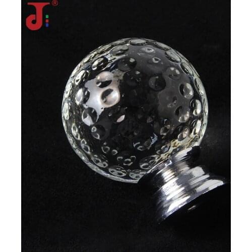 High Quality Crystal Golf Ball Knobs Single Hole Crystal Ball Handle For Furniture Cabinet Drawer Handle Wardrobe Door Handle