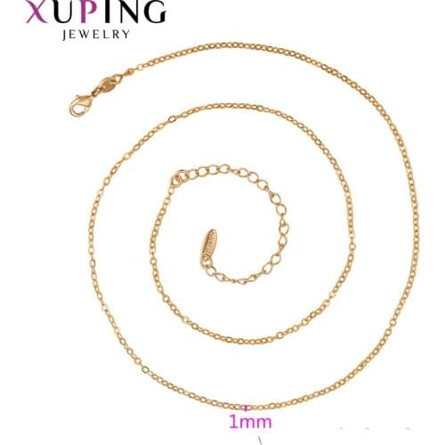 Xuping Engagement Environmental Copper Thanksgiving Gifts Fashion Gold Color Plated Necklace for Women 45259