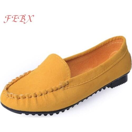 Women Slip-On Flat Shoes Ladies Casual Bow Loafers Fashion Womens Suede Loafers Ballet Shallow Female Footwear 2021 New