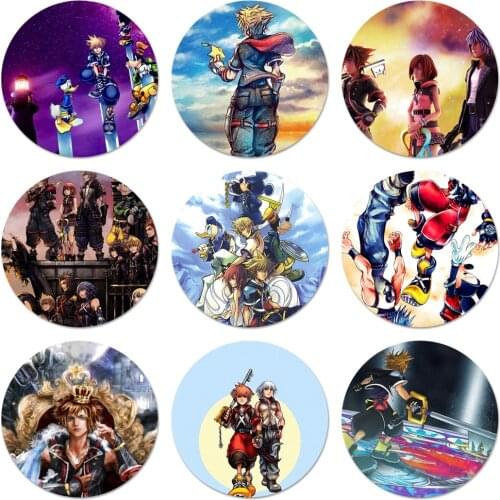 Anime Kingdom Hearts Icons Pins Badge Decoration Brooches Metal Badges For Backpack Decoration