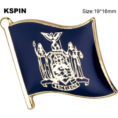 U.S.A New York Flag Badge Flag Brooch National Flag Lapel Pin International Travel Pins