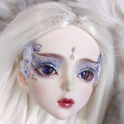 1/3 Exquisite DIY Hand Painted Doll Makeup Dolls Head 60 CM Dolls Nude Head Change Makeup BJD Doll Head Toys Dolls Accessories