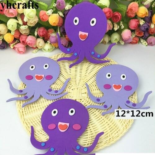 1bag/LOT, foam octopus without stickers Kindergarten crafts Sea world infauna Pocket craft Easter crafts Classic toys