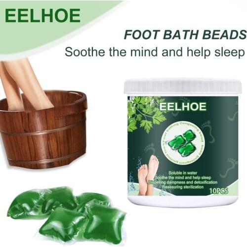 10pcs/Lot Spa Body Foot Massage Detox Foot Soak Capsule beads Portable Foot Massage Wormwood Foot Bath Bag Foot Care Tools