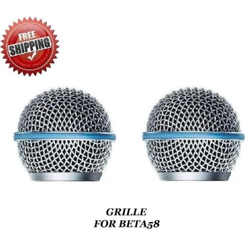 Bolymic 2 PCS Metal Ball Head microfoon Microphone Grille Fits Shure Beta58/Beta58A microphone