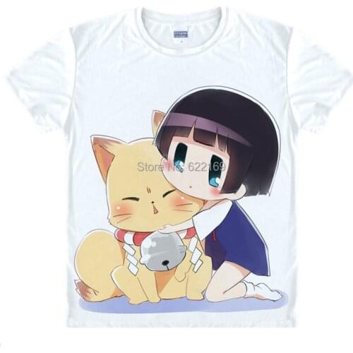 2015 Kohina Gugure Kokkuri-san T Shirt Cosplay Costumes Mens Japanese Famous Anime T-shirt Unique Gift Camisetas Masculina