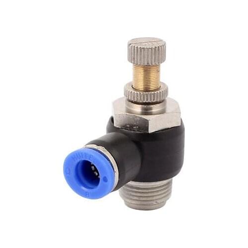 3/8BSP Thread Tube Pneumatic Air Speed Control Valve Quick Fitting Connector