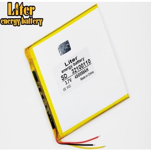 3wire li-po Liter energy battery 3.7V lithium polymer battery 32100110 4500MAH tablet computer navigation built-in battery