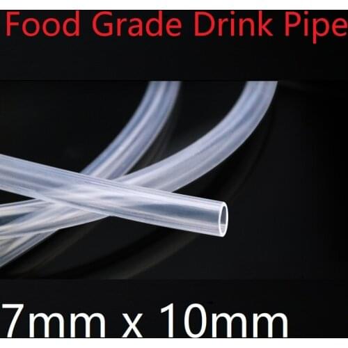7x10 Silicone Tubing ID 7mm OD 10mm Food Grade Flexible Drink Tubing Pipe Temperature Resistance Nontoxic Transparent
