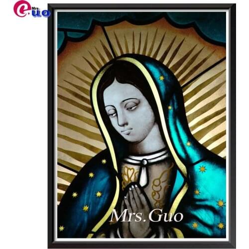Full Diamond Embroidery Our Lady of Guadalupe Virgin Mary 5D Diamond Painting Cross Stitch Mosaic Needle Craft Home decor Gift