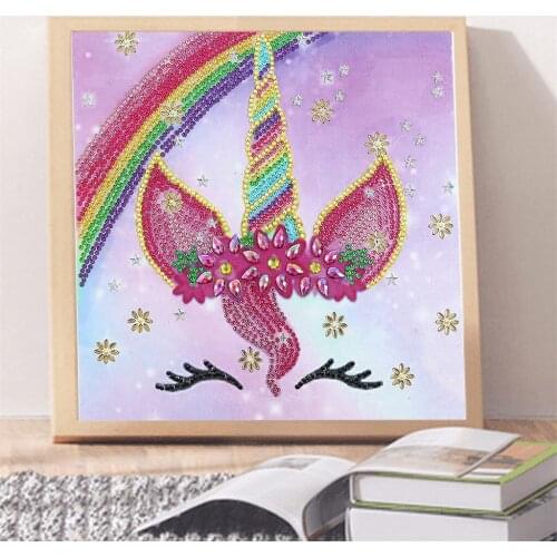 Diamond painting Cartoon Unicorn Pony cute dog peacock Cross Stitch Rhinestone Embroidery Home kids room Decor sticker mural