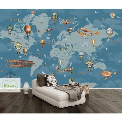 Bacal Custom modern fashion 5D wallpapers airplane hot air balloon bedroom background wall papers home decor 3D wallpaper mural