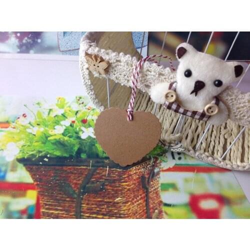 Free shipping creative heart-shaped kraft paper tags, gift tags,style restoring ancient ways, clothing tags, gift paper cards