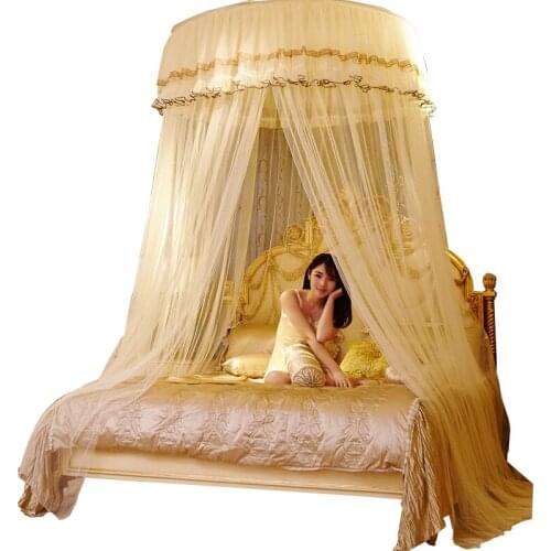 Large Round Hung Dome Mosquito Net Double bed curtain Lace Canopy Netting Girls Anti Insect Zanzariera dossel ciel de lit Q