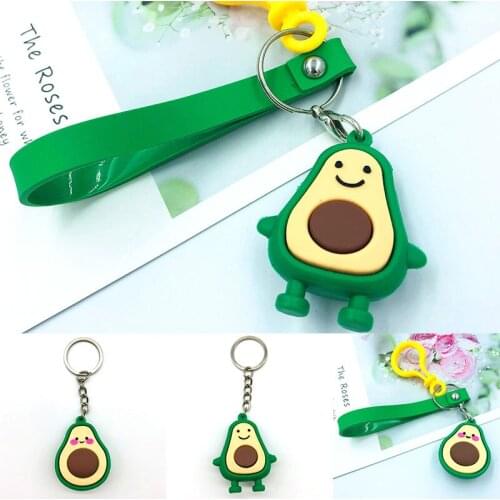 Avocado Keychain women cute Simulated Fruit Avocado pandant key holder Jewelry Accessories couple Fashion Christmas Small Gifts