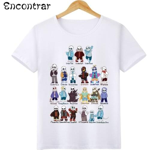 Kids Game Undertale Sans Design T Shirt Boys/Girls Casual Short Sleeve Tops Childrens Funny T-Shirt,HKP3053