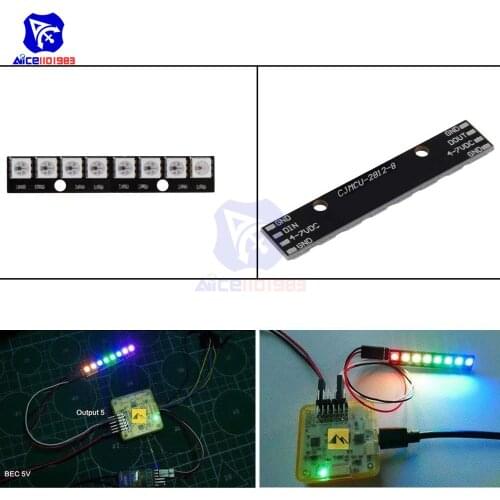 Diymore 8 Bits WS2812 5050 RGB LEDs Light Built-in Full Color-Driven Development Board 4Pin LED / 6Pin LED for Arduino