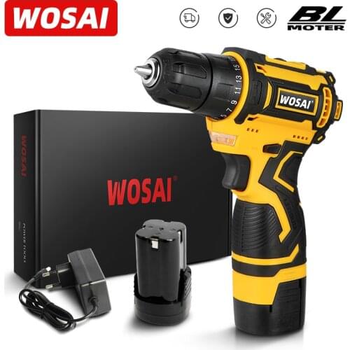 WOSAI Brushless Cordless Drill 32N.m 16V MAX Power Tools Electric Screwdriver 25+1 Torque Settings 2-Speeds MT-Series