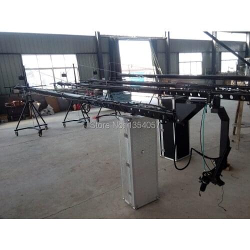 Jimmy jib camera 12m 3-axis motorized dutch head camera crane for sale Factory supply
