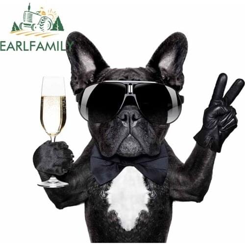 EARLFAMILY 13cm x 12.8cm For Dogs Graffiti Car Stickers Occlusion Scratch Decal Waterproof Car Styling Creative For JDM SUV RV