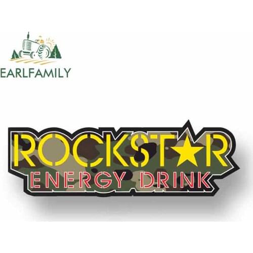 EARLFAMILY 13cm x 4.4cm for Rockstar Energy Drink Logo Car Stickers Vinyl JDM Bumper Trunk Graphics Windshield Bumper Windows
