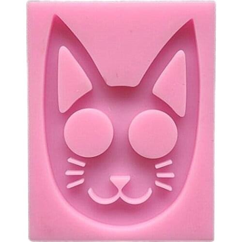 DIY Resin Mold Super Glossy Self-defense Cat Keychain Pendants Silicone Mould