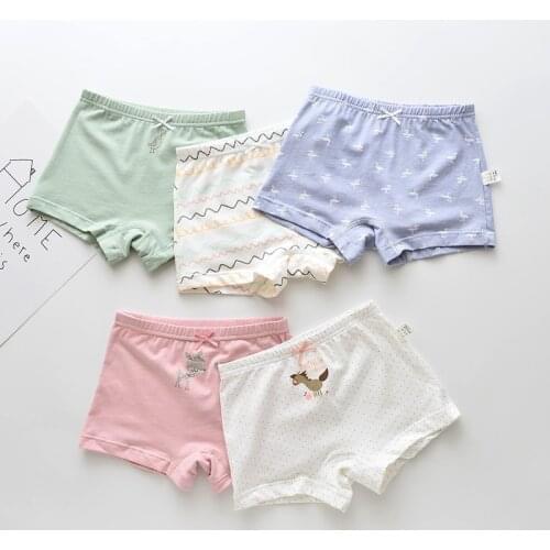 HPBBKD 5Pcs/lot Girls Cotton Boxer Briefs Girl Panties Girls Boxer Shorts Childrens Panties Kids Underwear For 2-14 Years GU216