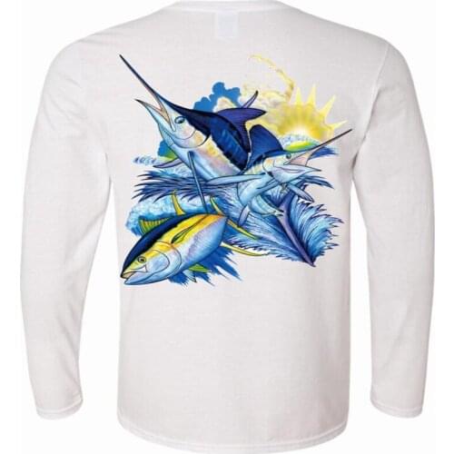 Custom Professional Made Sublimation breathable Tournament Long Sleeve Fishing Hoodie UPF50 Sunblock Shirt with