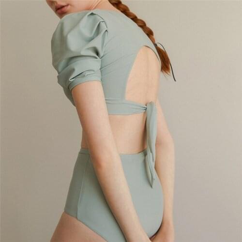 Swimwear Women Swimsuits Bikini Girls Kids For Separate Bathing Suits Korean Ins Swimsuit Split Sexy New High Waist Polyester