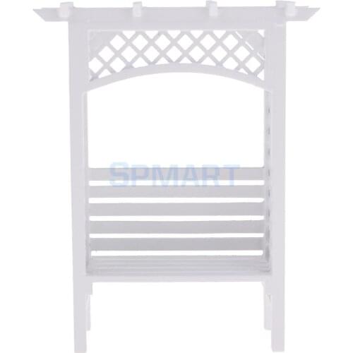 Handcrafted 1/12 Dollhouse Miniature Furniture Wooden Bonsai Table Plant Display Model Room Fairy Garden Decor