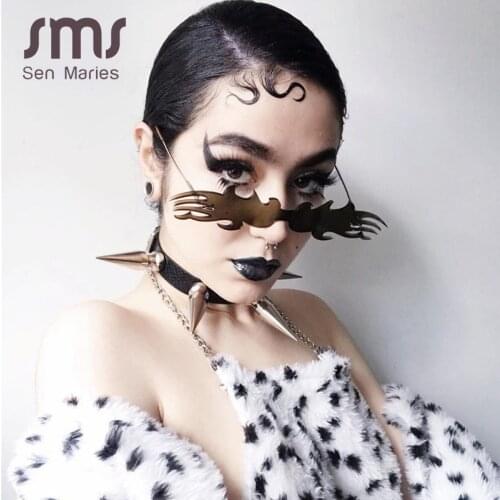 2020 Fashion Fire Flame Sunglasses Women Men Oversized Rimless Sunglasses Men Luxury Brand Designer Vintage Sun Glasses UV400